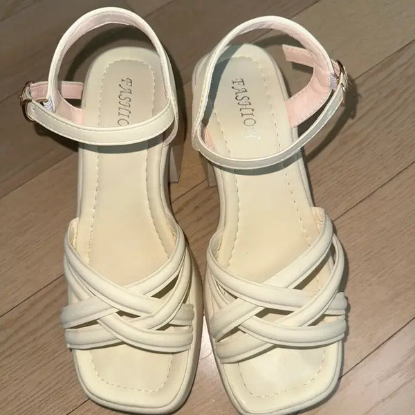 [BUNJANG] Platform Wedge Sandals / 통굽 샌들힐