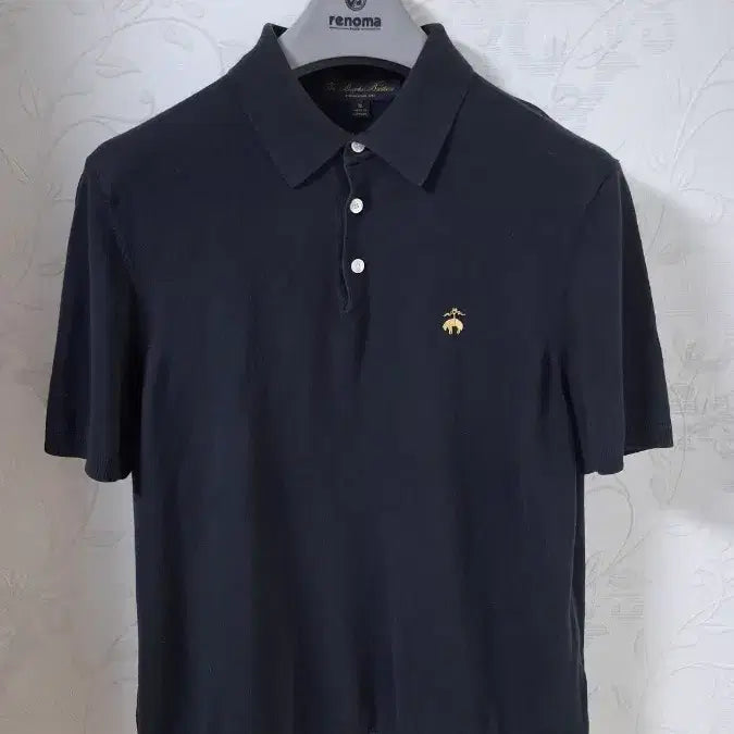 [BUNJANG] Brooks Brothers Golden Fleece Knit Short Sleeve Polo Shirt Black M (100) / (24년식) 브룩스브라더스 니트 반팔 티셔츠 100