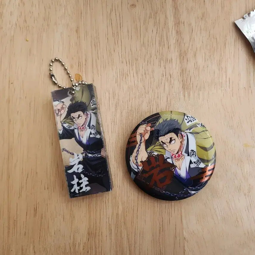 [BUNJANG] Demon Slayer: Kimetsu no Yaiba Mugen Train Popup Kyoumei Acrylic Stick Keychain + Badge Bundle Set / 일괄)귀멸의 칼날 무한성 팝업 교메이 아크릴 스틱 키링+뱃지
