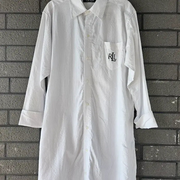 [BUNJANG] Ralph Lauren White RL Embroidered Logo Shorts Dress / 랄프로렌 화이트 RL 자수로고 쇼츠 원피스