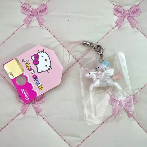 [BUNJANG] Classic Kitty Unicorn Strap Keychain / 고전키티 스트랩 유니콘 키링
