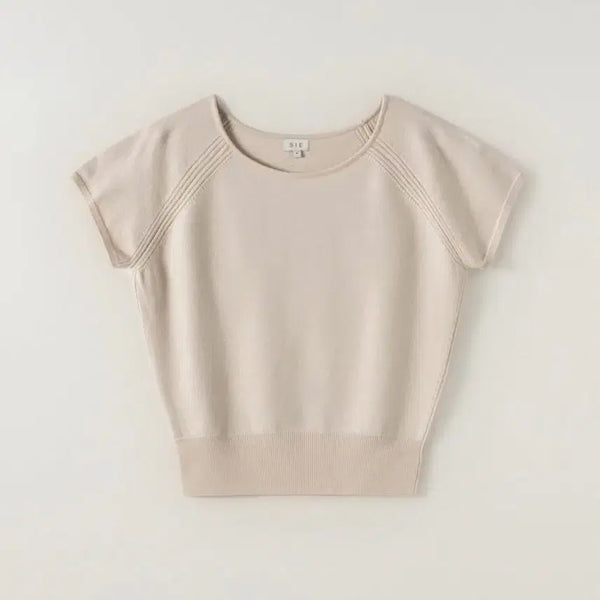 [BUNJANG] Sienne Venia Crop Knit Pink Beige M / 시에 베니아 크롭 니트 핑크베이지 m