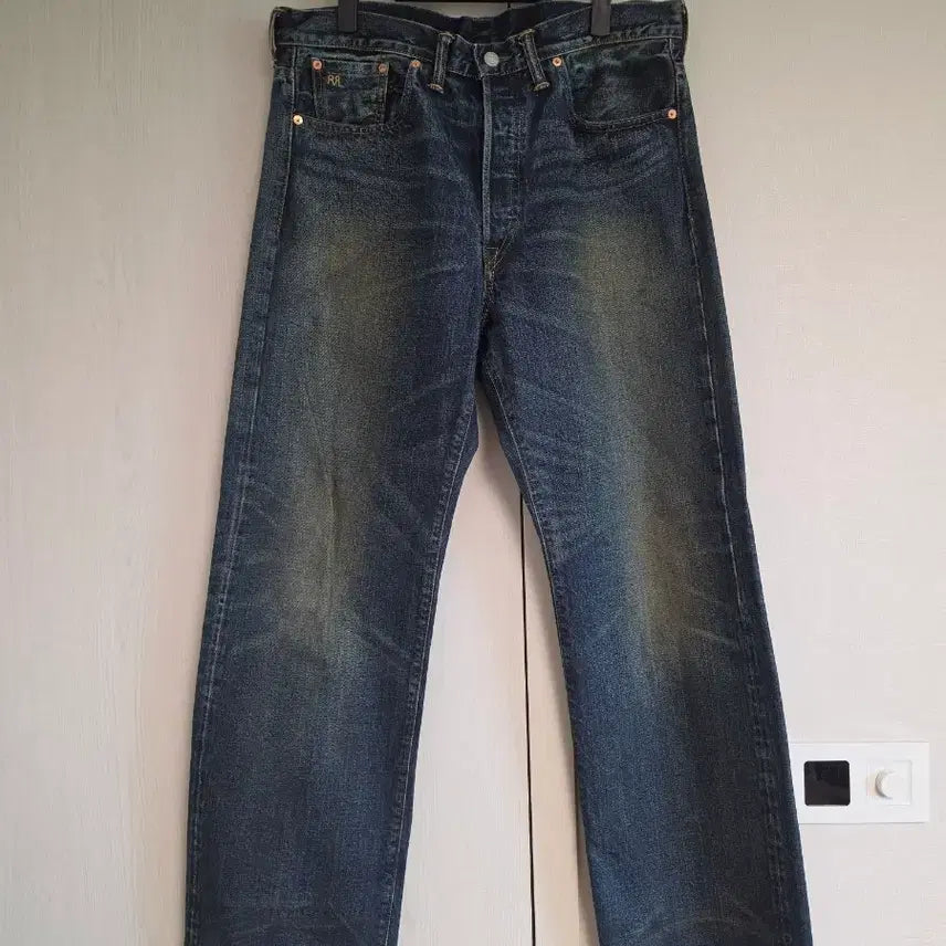 [BUNJANG] RRL Vintage Five Pocket Gingham Jeans (Size 34) / RRL 더블알엘 빈티지 파이브포켓 기빈스 34 사이즈 판매합니다.