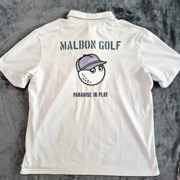 [BUNJANG] Malbon Golf Double Side Bucket Collar T-Shirt XL / [정품]말본 골프 더블 사이드 버킷 카라 티셔츠  XL