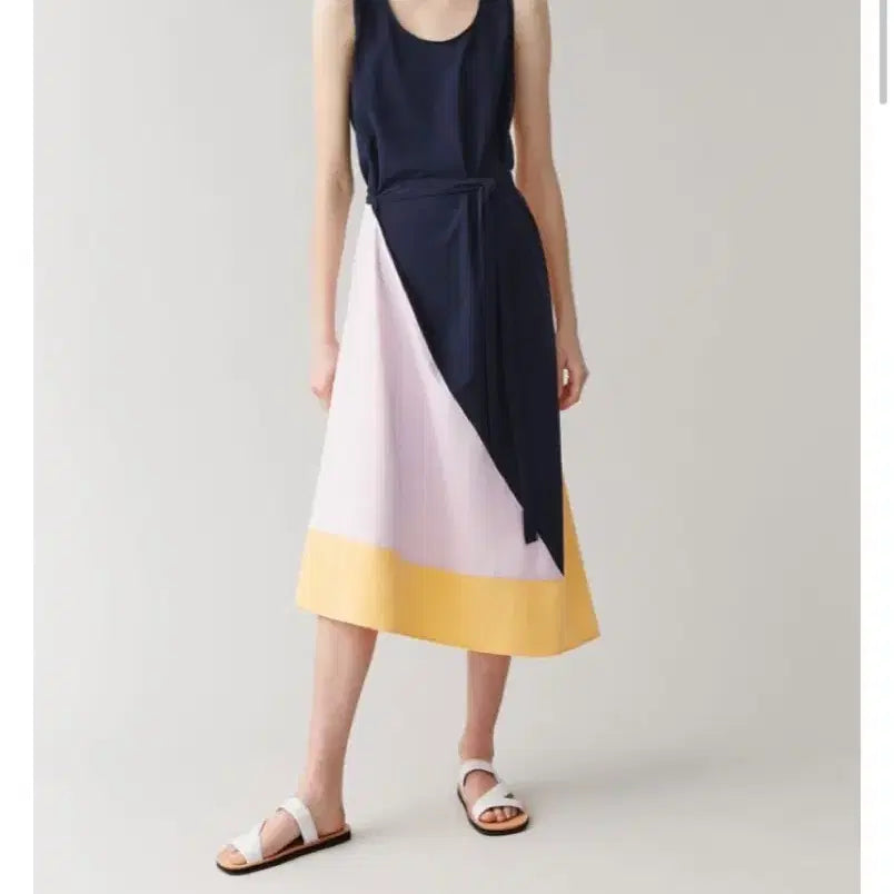 [BUNJANG] COS Color Block Sleeveless Dress / [M] COS 슬리브리스 컬러 블록 드레스