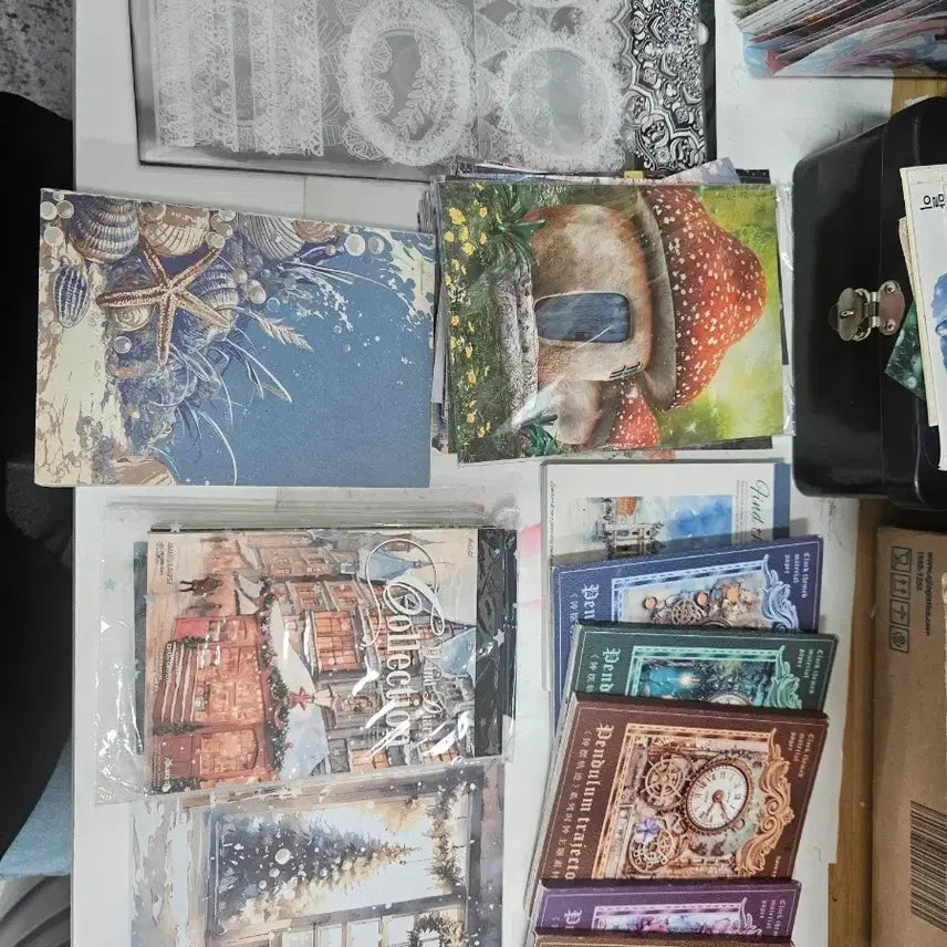 [BUNJANG] Aesthetic Scrapbooking Background Paper Set / 다꾸 배경지