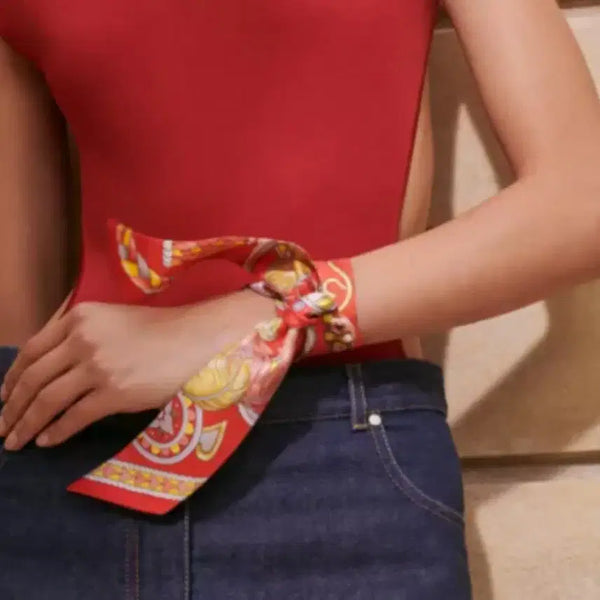 [BUNJANG] Hermès Twilly Harnais de Coeur Silk Scarf / 에르메스 트윌리 Harnais de Coeur