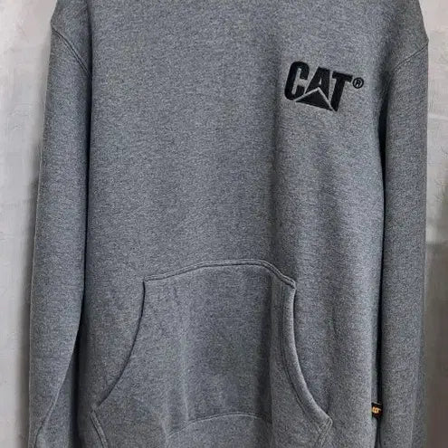 [BUNJANG] CAT Men's Brushed Hoodie Grey / CAT 남성 기모 후드티 그레이