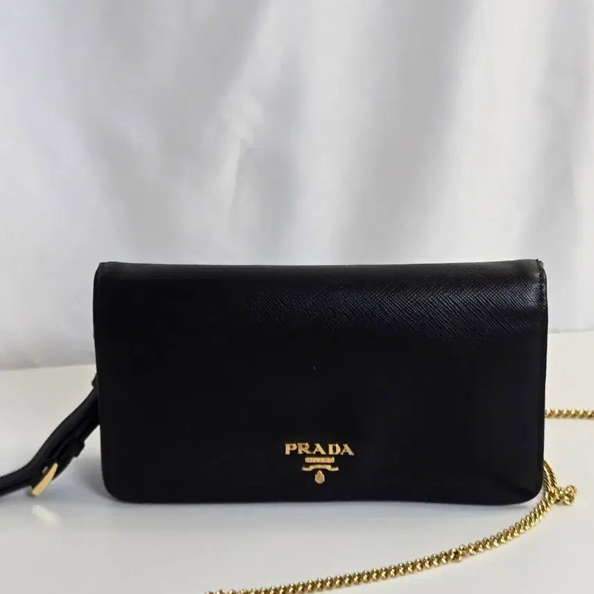 [BUNJANG] Prada Saffiano Chain Crossbody Bag / 프라다 사피아노 체인 크로스백 정품 프라다woc
