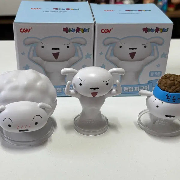[BUNJANG] Crayon Shin-chan Snowball Figure Bundle Set / 짱구 CGV 흰둥이 피규어판매(일괄)