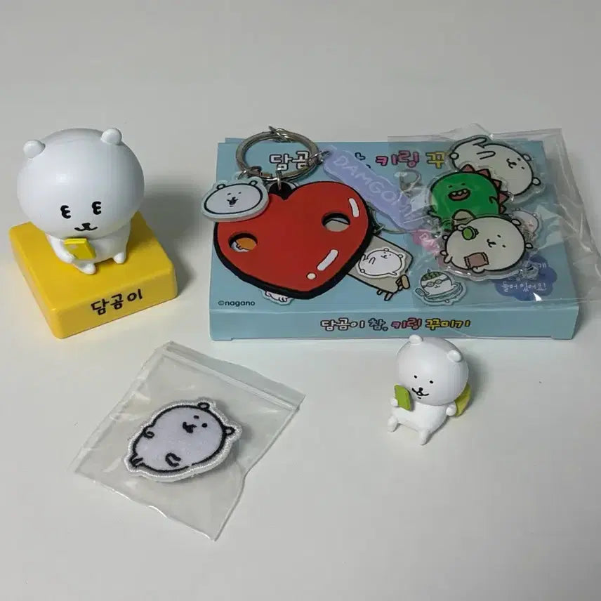 [BUNJANG] Nagano Nom-gom Figure Keychain Badge Gacha Set / 나가노 농담곰 피규어 키링 뱃지 가챠