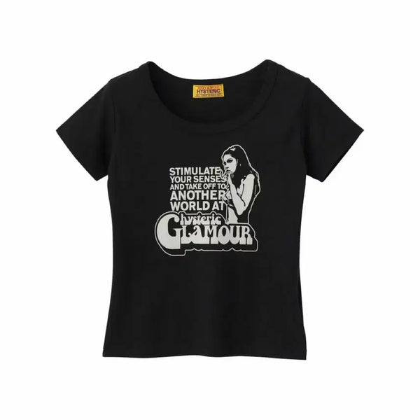 [BUNJANG] Hysteric Glamour Smoking Girl Chibi T-Shirt Black / 히스테릭글래머 스모킹 걸 치비 티셔츠 블랙