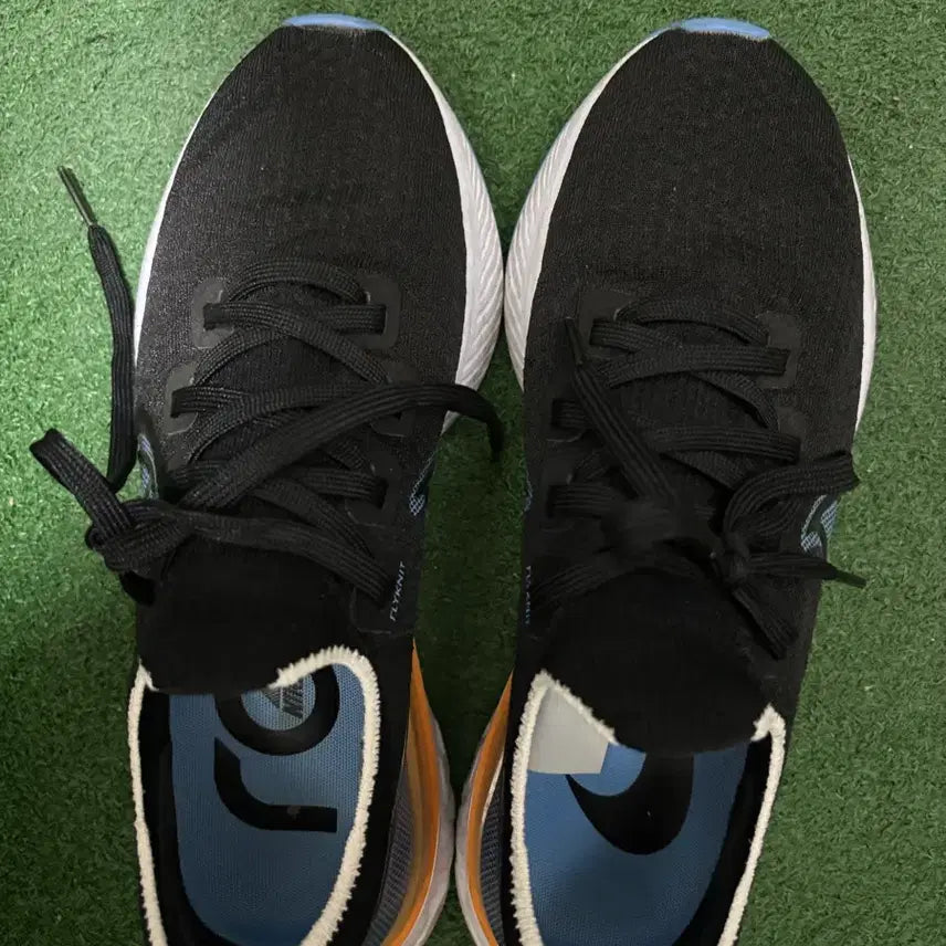 [BUNJANG] Nike Running Shoes Black White Orange Flyknit 260 / 나이키 260