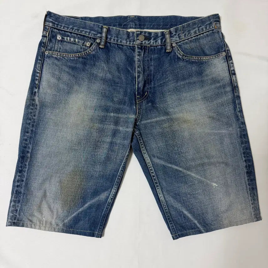 [BUNJANG] VISVIM Social Sculpture 03D5 Python Patch Denim Shorts / 비즈빔(VISVIM) 소셜 스컬프쳐 03D5 파이톤 패치 데님 쇼츠