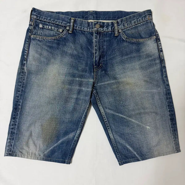 [BUNJANG] VISVIM Social Sculpture 03D5 Python Patch Denim Shorts / 비즈빔(VISVIM) 소셜 스컬프쳐 03D5 파이톤 패치 데님 쇼츠
