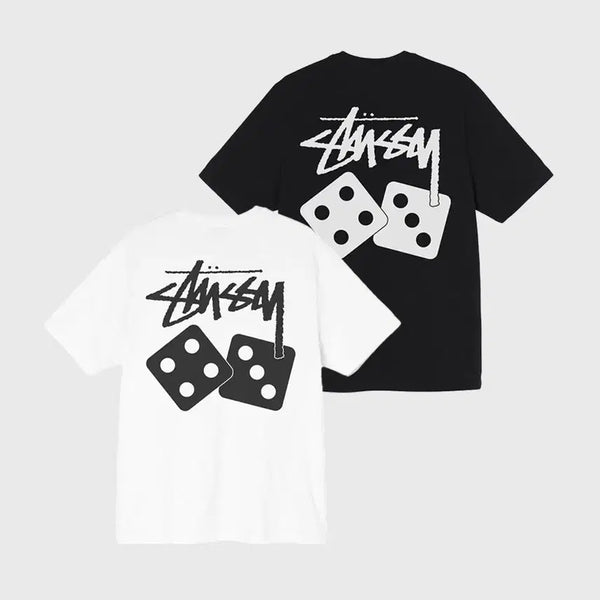[BUNJANG] Stüssy Dice Print Short Sleeve T-Shirt (Black/White) / 스투시 반팔 티셔츠 블랙/화이트 주사위 프린팅