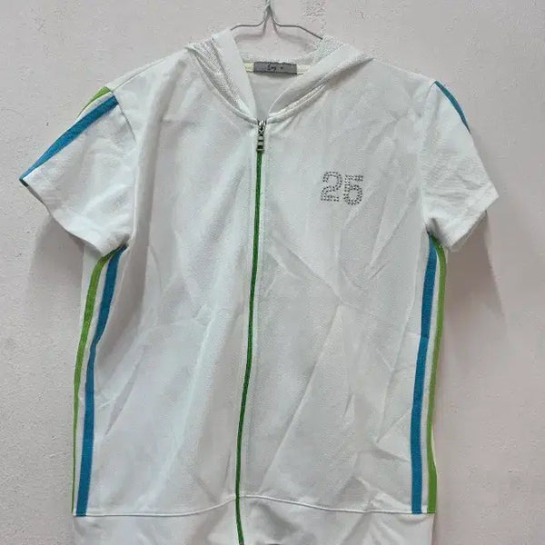 [BUNJANG] White Hooded Zip-Up Jacket / 화이트후드집업