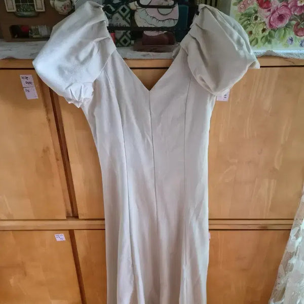 [BUNJANG] ZARA Puff Sleeve V-Neck Long Dress / 자라원피스