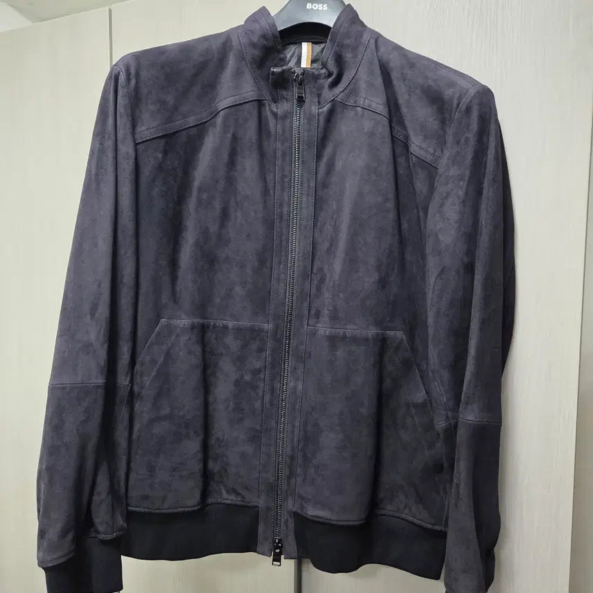 [BUNJANG] BOSS Suede Jacket Navy Size 56 / BOSS 보스 스웨이드 자켓 네이비 56