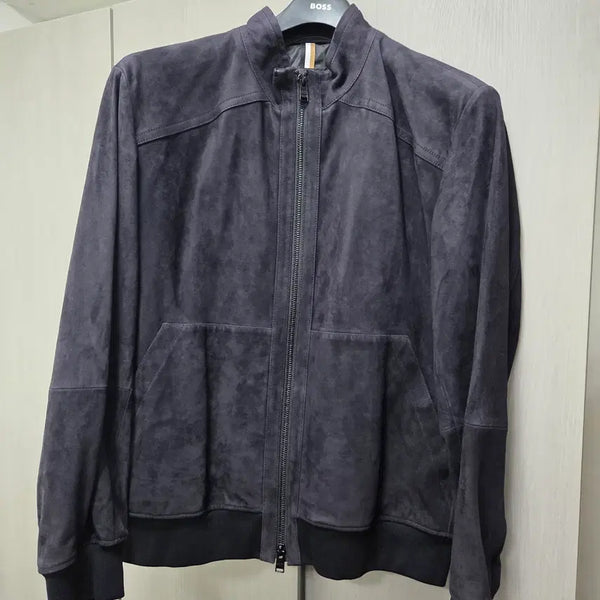 [BUNJANG] BOSS Suede Jacket Navy Size 56 / BOSS 보스 스웨이드 자켓 네이비 56