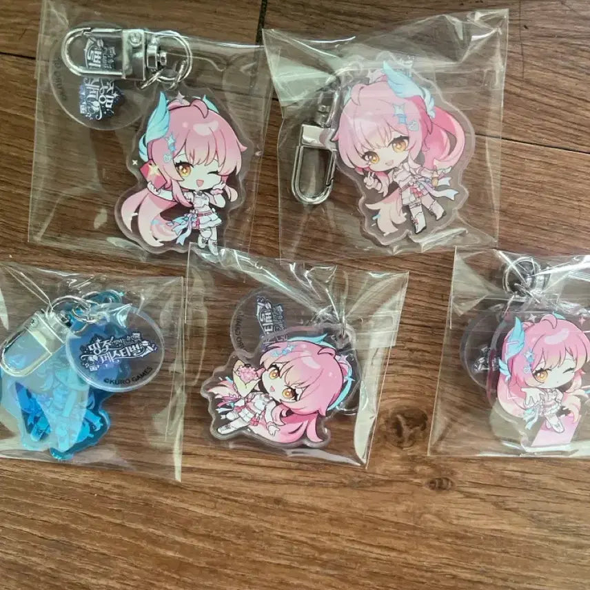 [BUNJANG] Myojo 2nd Anniversary Aimers Acrylic Keyring Set (5 Types) / 명조 2주년 띵페 에이메스 아크릴 키링 5종