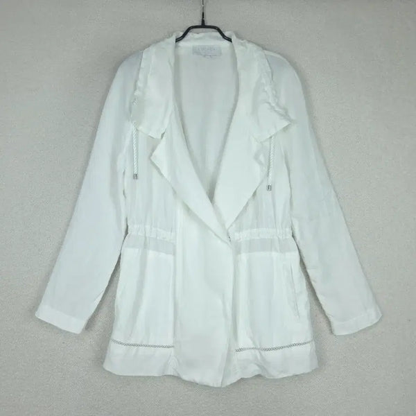 [BUNJANG] Escada Sport Women's 100% Linen Safari Jacket / 에스까다스포츠 여성 린넨100% 화이트 사파리 자켓(55~66)