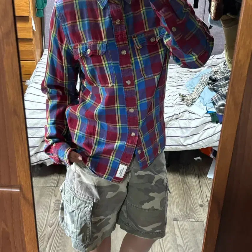 [BUNJANG] Abercrombie & Fitch Plaid Shirt Size M / 아배크롬비 셔츠