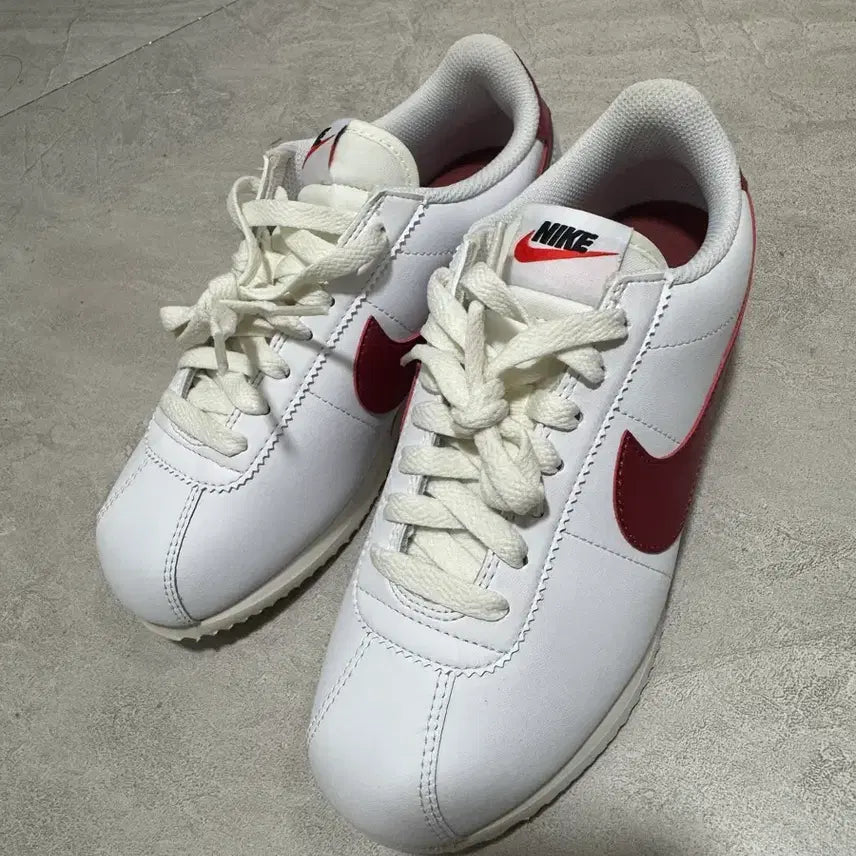 [BUNJANG] Nike Cortez Leather White Red / 나이키 코르테즈 레더 화아트 / 레드