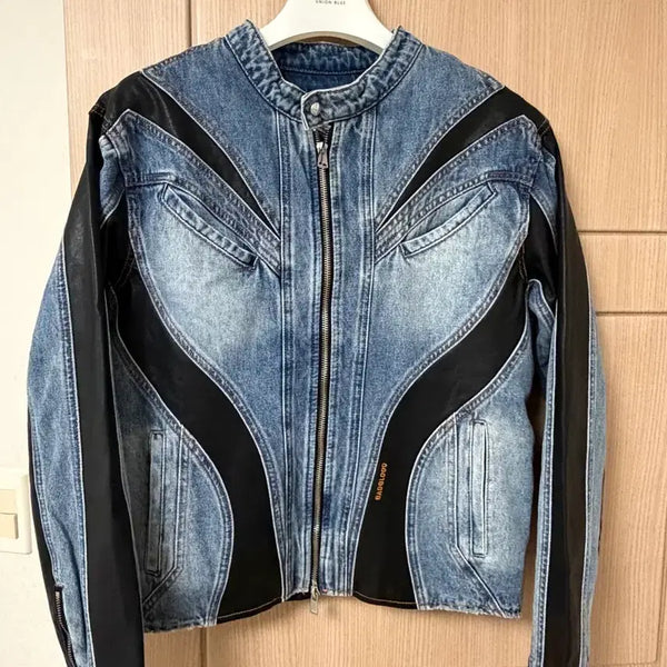 [BUNJANG] Badblood Duncan Denim Racer Jacket M / (새상품) 배드블러드 던칸 데님 레이서 자켓 M