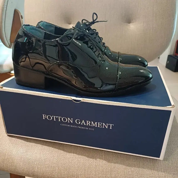 [BUNJANG] FOTTON GARMENT Men's Black Patent Leather Dress Shoes / FOTTON GARMENT 남성용 구두 블랙 에나멜 [260]