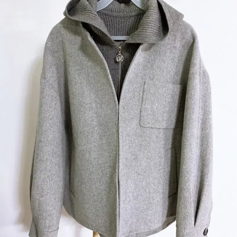 [BUNJANG] Alto Women's Ribbed Hood Wool Jacket / 몽빈티지(55~77)알토여자골지후드루즈핏울자켓