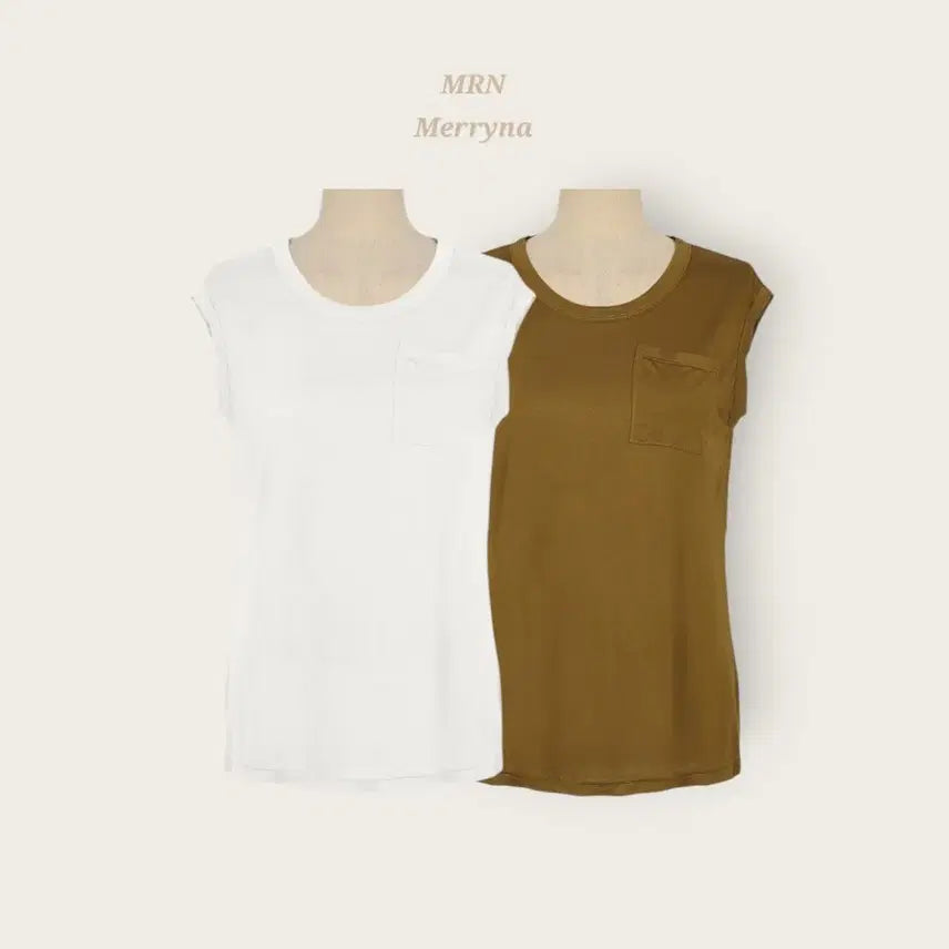 [BUNJANG] MERRYNA Pocket Sleeveless Top 2 Colors / [빠른배송] 포켓 나시 2color