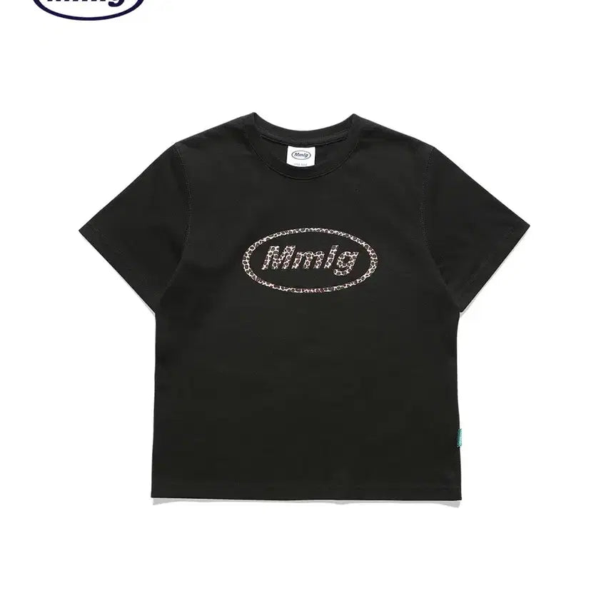 [BUNJANG] Mmlg Leopard Logo Crop T-Shirt / mmlg 레오파드 호피 로고 크롭티 티셔츠