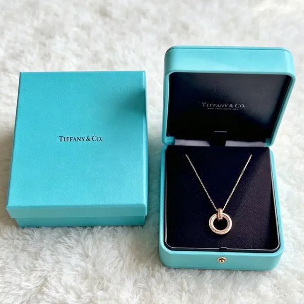 [BUNJANG] Tiffany & Co. T Series Round Diamond Setting Necklace Gold Tone / 티파니 앤 코 T시리즈 원형 다이아 세팅 여성 목걸이 골드컬러