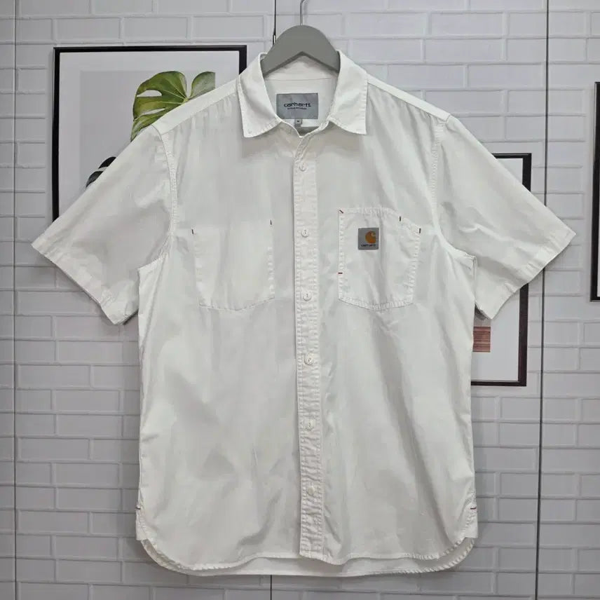 [BUNJANG] Carhartt WIP State Short Sleeve Work Shirt White (M) / 칼하트 WIP 스테이트 반팔 워크 셔츠 화이트 (M)