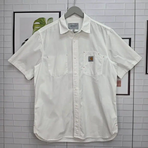 [BUNJANG] Carhartt WIP State Short Sleeve Work Shirt White (M) / 칼하트 WIP 스테이트 반팔 워크 셔츠 화이트 (M)
