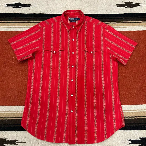 [BUNJANG] Polo Ralph Lauren Classic Western Short Sleeve Shirt / 폴로랄프로렌 빈티지 클래식 웨스턴 반팔 셔츠