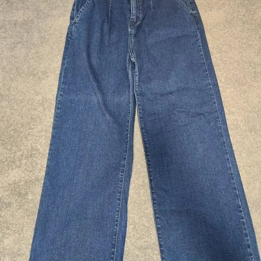 [BUNJANG] OZOC Dark Wash Wide Leg Pants / 오조크 OZOC 진청 와이드 팬츠-66추천-기장수선