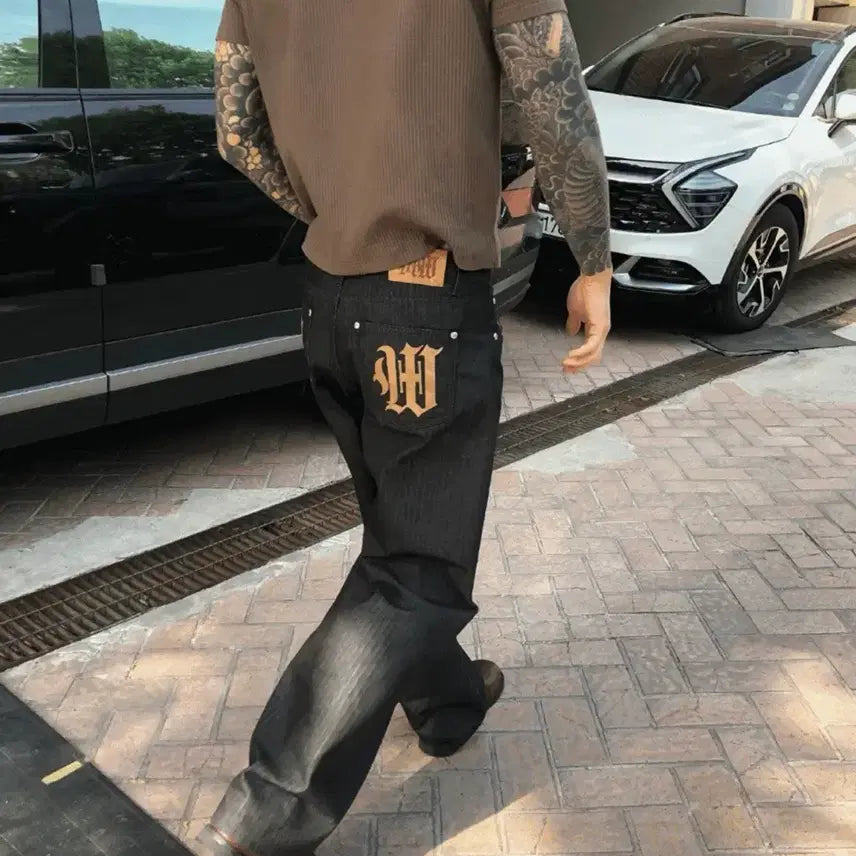 [BUNJANG] Mine Wave Herringbone Denim Pants / 마인웨이브 치카노 헤링본 데님팬츠