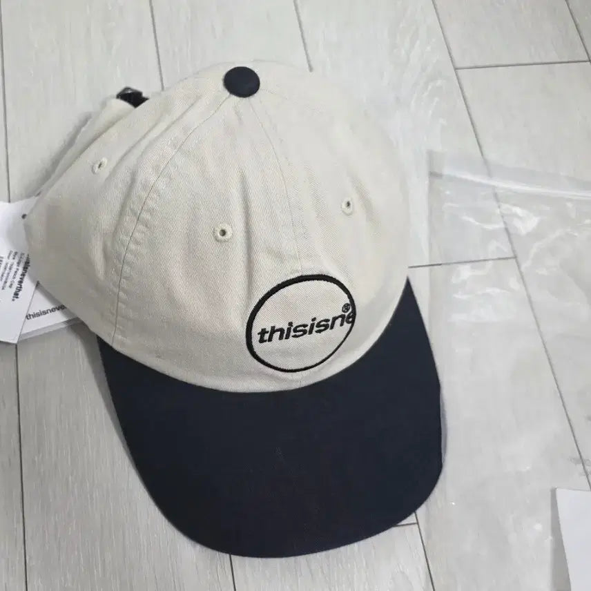 [BUNJANG] Thisisneverthat Cap Beige Navy / 디스이즈네버댓 볼캡 베이지 네이비 thisisneverthat