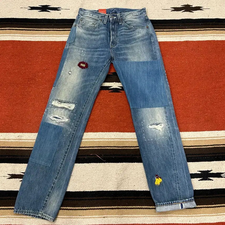 [BUNJANG] Levi's 54501 Patchwork Denim Pants / LVC 54501 패치워크 데님팬츠