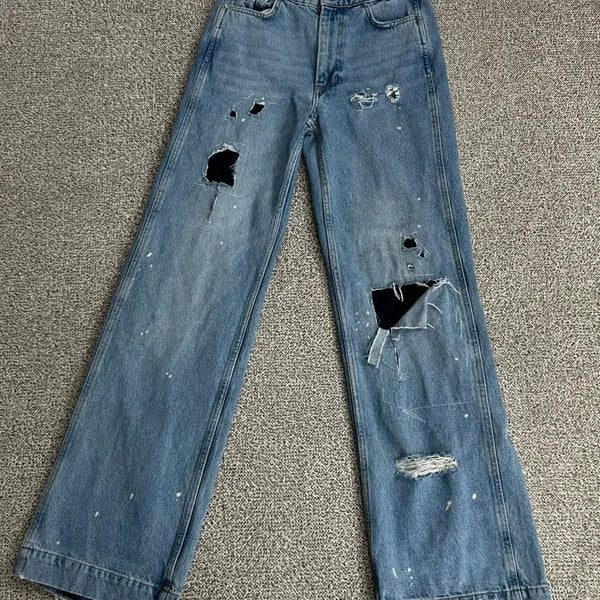 [BUNJANG] Ader Error x Zara Distressed Painted Jeans / 아더에러 자라 청바지