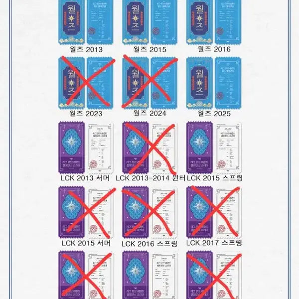 [BUNJANG] T1 Popup Store 'Amhaeng Cheonmun' Random Victory Commemorative Ticket Set / 구매)T1 티원 팝업스토어 암행천문 랜덤 우승 기념 티켓