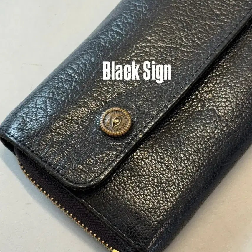 [BUNJANG] Blacksign Buffalo Leather Trucker Wallet / 블랙사인 버팔로레더 트러커월렛 장지갑