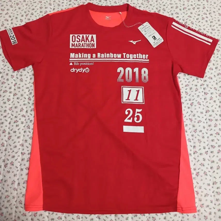 [BUNJANG] Mizuno Osaka Marathon 2018 Commemorative T-Shirt (L) / L사이즈)미즈노 오사카 마라톤 2018 기념 티셔츠