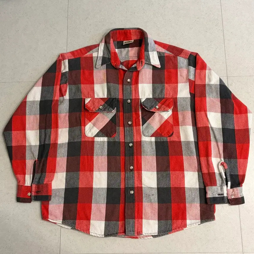[BUNJANG] Five Brother Vintage Flannel Shirt / 파이브브라더 빈티지 플란넬 셔츠