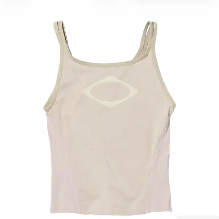 [BUNJANG] Mischief Rhombus Color Block Sleeveless Beige S / 미스치프 롬버스 컬러 블록 슬리브리스 베이지 s