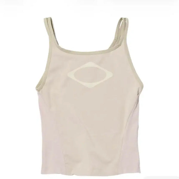 [BUNJANG] Mischief Rhombus Color Block Sleeveless Beige S / 미스치프 롬버스 컬러 블록 슬리브리스 베이지 s