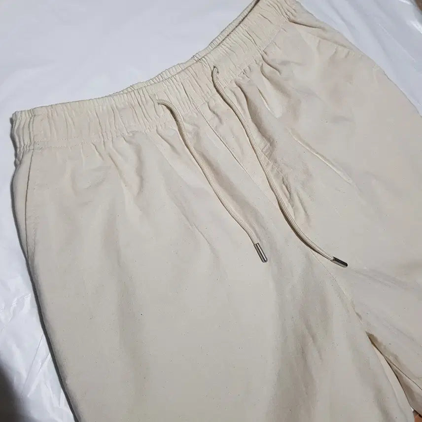 [BUNJANG] Suare Linen-like Semi-Wide Drawstring Cotton Pants / L /미사용 /수아레 /린넨라이크 세미와이드 조임줄면팬츠/와707더