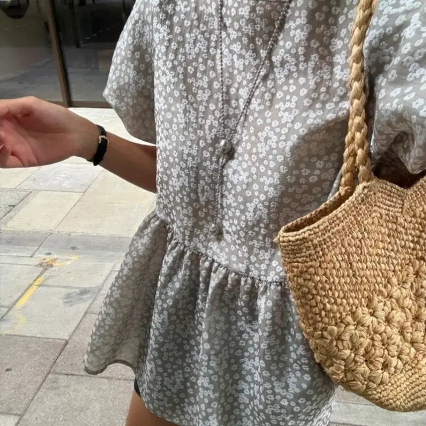 [BUNJANG] Sally & Lyon Floral Print Blouse / 샐리앤리옹 블라우스